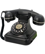 Retro Landline Phone For Home: Telpal Corded Black Old Fashion Phone, Large - $46.97