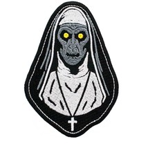 Valac Demon as a Nun Embroidered Patch for Halloween Iron On. Size: 3.1 x 4.4 &#39;&#39; - £5.87 GBP