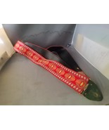 Woven Red Multi Color Guitar Strap Adjustable - $30.00