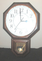 Wood Regulator Classic Manor Wall Clock  Chime Quartz - £44.09 GBP