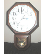 Wood Regulator Classic Manor Wall Clock  Chime Quartz - $55.85