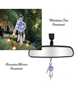 Blue Dreamcatcher Ornament Urn - Engraved Tag Option - $27.28 CAD