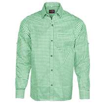 Mens Bavarian Shirt Oktoberfest Costume Checked Green German Lederhosen Shirt - £20.94 GBP+