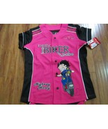 BETTY BOOP BIKER BABE JERSEY BUTTON DOWN BIKER BABE JERSEY XL - $39.20