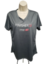 2018 JP Morgan Corporate Challenge Finisher Womens Large Gray Jersey - £15.61 GBP