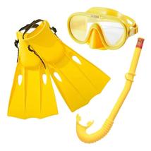 Intex - Master Class Diving Kit, Scope, Snorkel and Palm, Yellow - £20.43 GBP