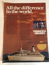 Princess Cruises Print Ad  Advertisement Vintage 1983 PA3 - $6.92