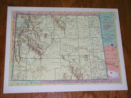 1953 Vintage Map Of Wyoming / Verso Wisconsin - £13.44 GBP