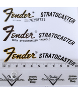 13 - Fender Stratocaster headstock logo STICKER 3x variation - $6.00
