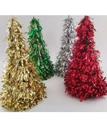 Decorated Tinsel Cone Christmas Trees Table Top 10&quot; 1/Pk, X2, Select: Type - $3.49