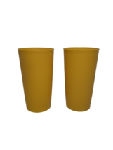 Vintage Set 2 Tupperware Tumblers Cups Textured 873 Retro Kitchen MADE IN USA - £7.60 GBP
