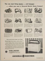 1948 Print Ad GE General Electric Home Freezers to Quick Freeze Foods at Home - £13.45 GBP