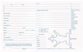 MPP White Klip Kards Dog Grooming Kennel Card Diagram Info Checklist 5 x 8 100 C - £24.92 GBP+