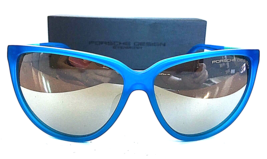 New Porsche Design P 8588 E Cat.3 Blue Cat Eye Oversize Women&#39;s Sunglasses Italy - £149.08 GBP