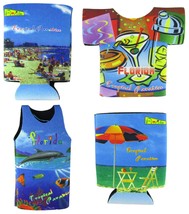 Vintage 90s Florida Beach Ocean Koozie Can Bottle Cooler Drink Holder Lot of 4 - £9.75 GBP