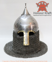 Armor helmet, helmet armor Medieval Viking Burial Brass Decorated Armour... - $261.24