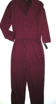 New NWT Designer Natori S Pajamas Lounge PJ Womens Dark Red Jumpsuit One... - $267.30