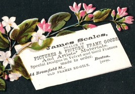 James Scales Picture and Frame Store Victorian Trade Card Boston, Ma. - £18.99 GBP