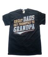 GILDAN GREAT DAD&#39;S GET PROMOTED TO GRANDPA BLUE MEN&#39;S T-SHIRT NEW - £6.26 GBP