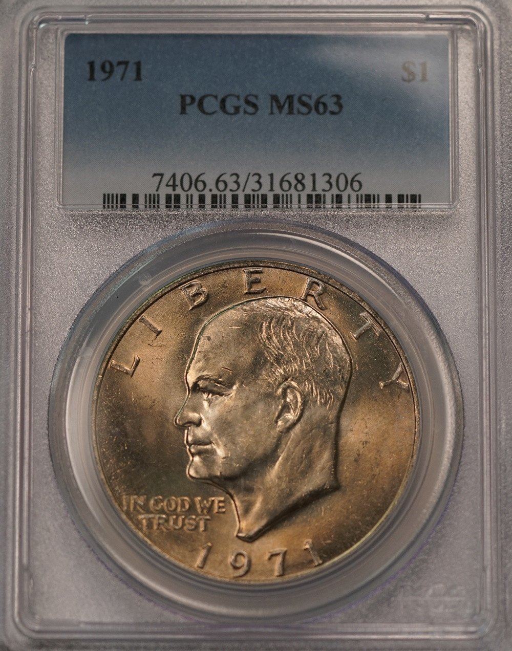 1971 Certified Eisenhower Dollar PCGS MS63 IKE Dollar  20160101-0108 - $14.99