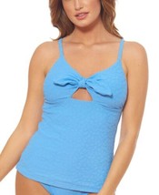 Jessica Simpson Womens Tie Front Tankini Top Color Eyeshadow Size XL - $65.79