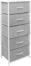 Sorbus Dresser Storage Tower, Organizer For Closet, Tall Dresser For, White/Gray - £62.34 GBP