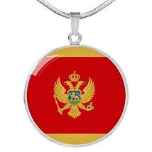 Express Your Love Gifts Montenegro Flag Necklace Montenegro Flag Stainless Steel - £42.98 GBP