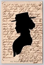 Handcut Silhouette 1902 Guy Froynt Psaligraph Pretty Woman Kiel Postcard... - £27.66 GBP