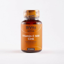 BiVits Activa Vitamin C 500 Zinc 60 tablets - $24.44