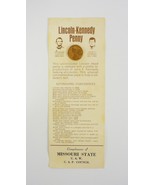 Lincoln-Kennedy Penny Astonishing Coincidences Missouri State Council Pr... - $7.71
