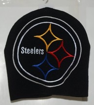 NFL Team Apparel Licensed Pittsburgh Steelers Black Logo Winter Cap - £13.51 GBP