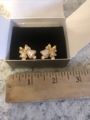 Vtg Avon Star Spangle Dangle Pieced Earrings With Surgical Steel Posts A16 - £26.02 GBP