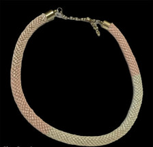 Bead crochet Locking Necklace Handmade Women Jewellery Seed Bead Rope Collar  - £23.96 GBP