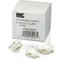 Officemate Cubicle Clips, White, Box of 24 (30167) - £11.80 GBP