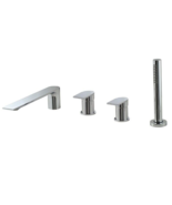 AQUABRASS alpha 92017 Deckmount Tub Filler with Handshower and 2 Mixers ... - $395.99
