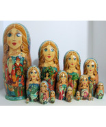 15pcs Hand Painted One of a kind from Russia nesitng Doll &quot;Twelve Months&quot; - $1,217.14 CAD