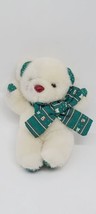 Applause Bear Plush Christmas Bow Vintage Small 6” Toy 1988 - £13.30 GBP