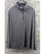 SOLARIS Activewear Shirt Men&#39;s 3XB 1/4 Zip Charcoal Gray Athletic High Neck - $22.99