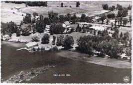 Postcard RPPC Aerial View Tally Ho Inn Peninsula Lake Huntsville Muskoka Ontario - £7.77 GBP