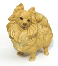 Vintage Pomeranian Dog Figurine 9&quot; Ceramic Albertas Mold Pottery Puppy S... - $69.25