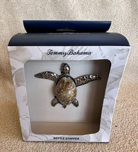 TOMMY BAHAMA Sea Turtle Beach Shell Bottle Stopper Topper Silver Accents NEW 5”L - £15.97 GBP