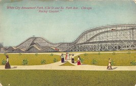 CHICAGO, Illinois, 1913 ; White City Amusement Park Roller Coaster - £8.89 GBP