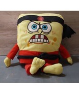 Ninja SpongeBob 12&#39;&#39; Plush Red Black Yellow Nickelodeon Karate - $16.70