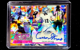 2022 Leaf Pro Set Metal Pink Crystals #AI-CS1 Carson Strong /15 Rookie Auto RC - £4.27 GBP
