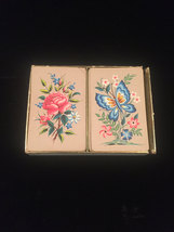 Vintage W. P. Co. Double Playing Card Boxed set- #8902 "Crewel Work" image 2