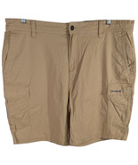 Hurley Khaki Cargo Shorts Mens 42 Hiking  Beige with Drawstring Californ... - $36.14 CAD