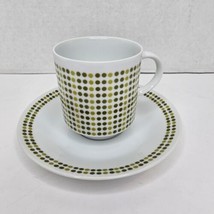Harmony House Japan Fine China Saucer Mayfair Pattern 6&quot; Green Dots w/ Tea Cup - £15.46 GBP