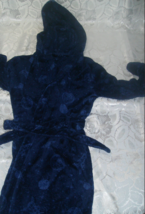 Teenager Dark Blue Bathrobe 100% SOFT Polyester size XL 16 Years old - £23.52 GBP