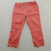 Nygard Peach Cropped Pants Women&#39;s Size 14 Rayon Blend High Rise - £9.27 GBP