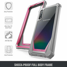 For Samsung Galaxy A70 Case With Screen Protector Shockproof Phone Cover Pink - £15.62 GBP